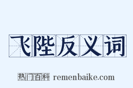 飞陛反义词是什么意思的图片